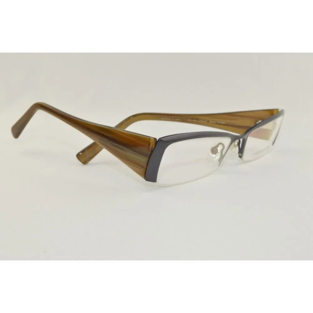 New Carmen Marc Valvo Eyewear Rx Frame Carina Sz: 51-18-135 Color: Black Amber